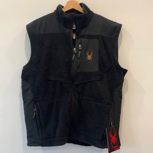 Spyder Range Fleece Vest in Black - NWT